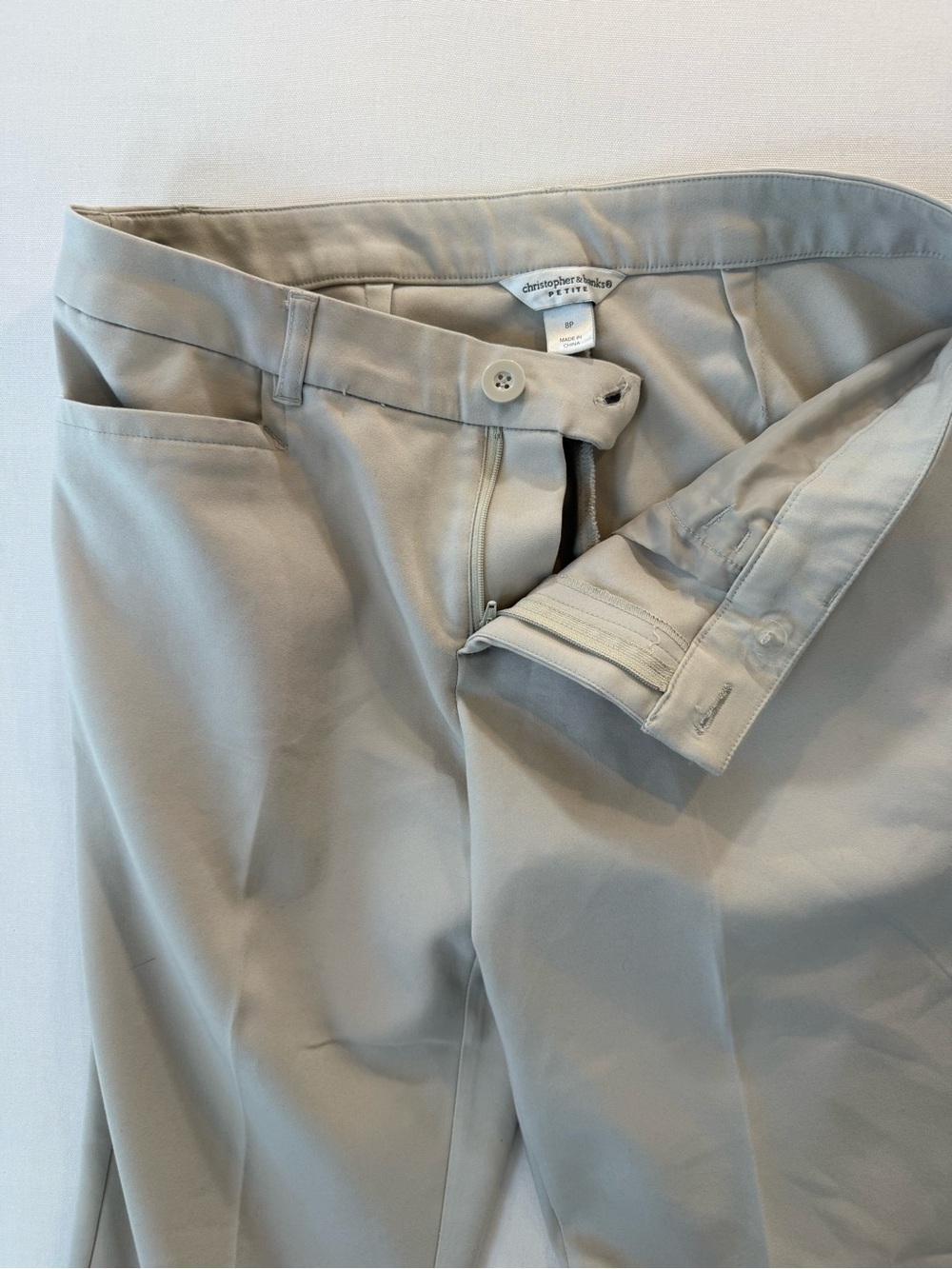 Christopher & Banks Light Beige Straight Chinos - Picture 6 of 8
